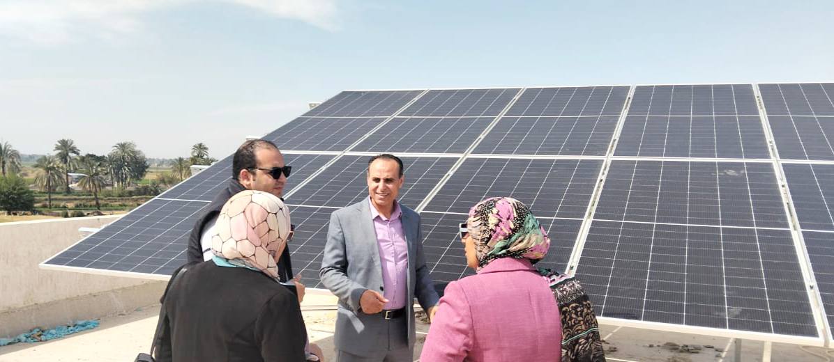 تشغيل 6 وحدات صحية ببني سويف بالطاقة الشمسية