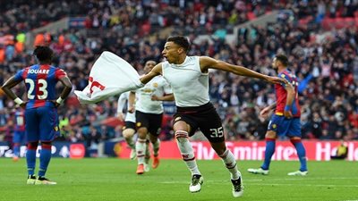 Manchester United scored an extra-time winner to beat Crystal palace in the FA Cup final