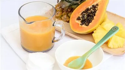 قناع الأناناس والبابايا للحفاظ على البشرة