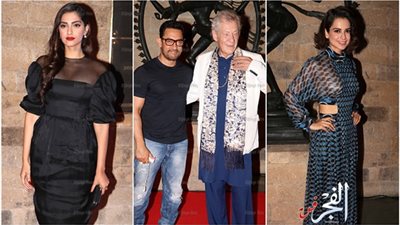 بالصور.. عامر خان و سونام و كانجانا في حفل إطلاق نادي مامي السينمائي