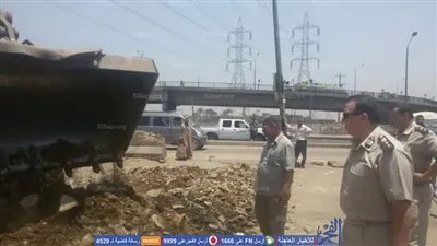 رفع 30 حالة إشغال طريق أسفل الدائرى في القليوبية (صور)