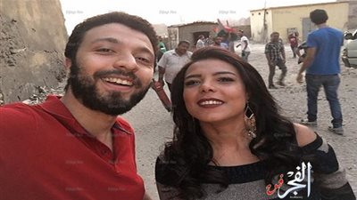 صورة جديدة لأحمد خالد وناهد السباعى فى كواليس 