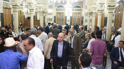  نبيل العربي وعمرو موسى يصلا عزاء شاهندة مقلد بعمر مكرم (صور)