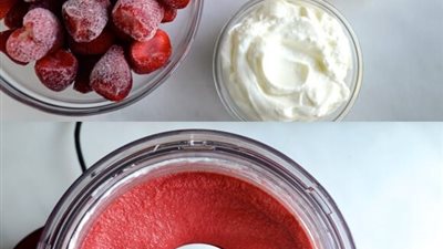 حلويات رمضان: أيس كريم الروب المّثلج بالفراولة    