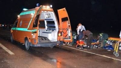 إصابة 13 في حادث تصادم بالمنيا 