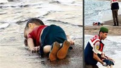 تخريب جدارية تصور الطفل السوري الغريق آلان في المانيا