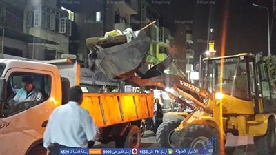 حملة مفاجئة لرفع الإشغالات بالقناطر الخيرية ( صور )