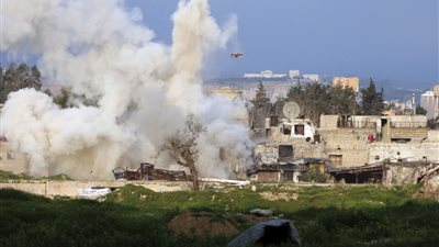 المعارضة السورية تسقط مروحية للنظام بريف دمشق