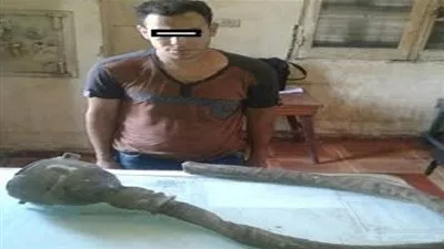 ضبط عاطل أثناء سرقة كابل كهربائي خاص بتوصيل إنارة عربات قطار النوم