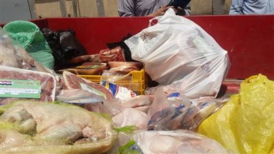  ضبط دواجن فاسدة بثلاجة أمام دار القضاء العالى