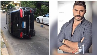 تفاصيل حادث انقلاب سيارة خالد سليم