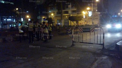 تمشيط محيط مسجد مصطفى محمود قبل صلاة العيد 