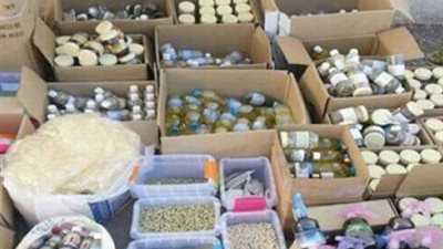 ضبط مستحضرات تجميل مجهولة المصدر في الزيتون 