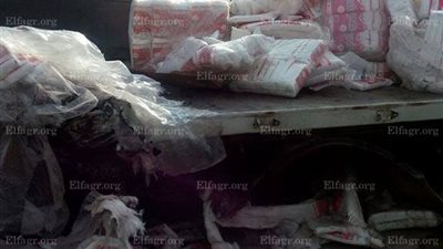 انقلاب سيارة نقل من أعلي كوبري 