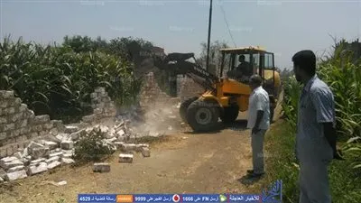 إزالة 20 حالة تعدي على الأراضي الزراعية بطوخ والقناطر الخيرية (صور)