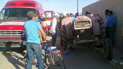 مقتل طالب بمركز منوف دهساً اثر سقوطه اسفل جرار زراعى