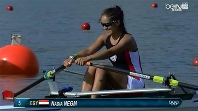 فيديو .. نادية نجم تحتل المركز السادس فى التصفيات الثالث بمنافسات التجديف