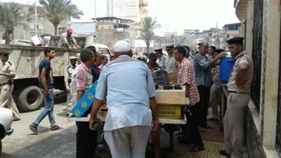 حملة مكبرة لازالة الاشغالات والمخالفات بمدخل مدينة بلبيس