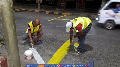 حملة شبابية لطلاء أرضيات الكورنيش بالقناطر الخيرية