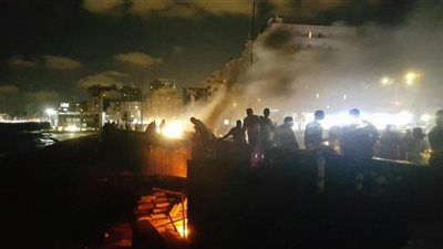 شابورة سوداء بكورنيش الإسكندرية نتيجة حرق المُخلفات