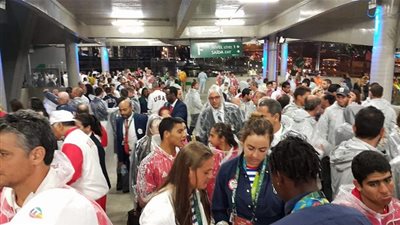 بالفيديو..فرحة البعثة المصرية فى حفل ختام أوليمبياد ريو دى جانيرو