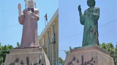 بعد ترميمه .. تمثال 