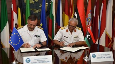 ليبيا توقع على مذكرة تفاهم مع العملية البحرية الأوروبية في المتوسط