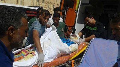 14 سيارة إسعاف تستقبل 10 مصريين أصيبوا بحريق فى ليبيا