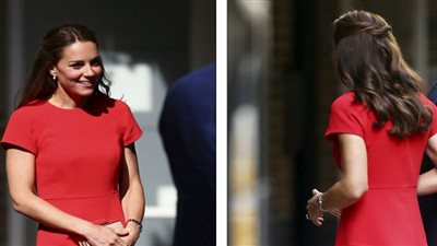 كيت ميدلتون تتألق فى بالأحمر.. (صور)