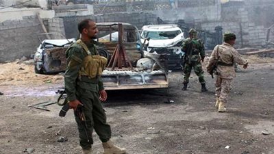  قتلى وجرحى بانفجار وسط سوق في لحج بالمين 