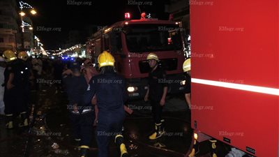 حريق هائل في محل حلويات بمطروح (صور)