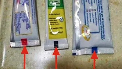 تعرف على سر اللون الموجود أسفل أنبوب معجون الأسنان