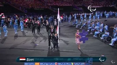 بالصور.. لحظة دخول البعثة المصرية حفل افتتاح بارالمبياد ريو 2016