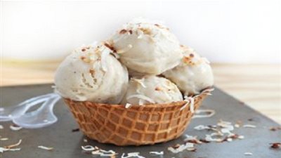 طريقة تحضير أيس كريم جوز الهند