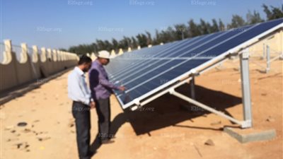 الإنتهاء من محطة الطاقة الشمسية بمدينة السادات خلال شهر