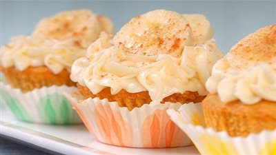 طريقة تحضير كب كيك الموز اللذيذ