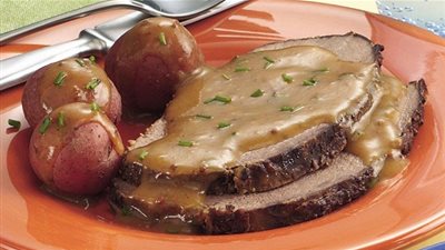 طريقة تحضير لحم بتلو مع صوص جرافى