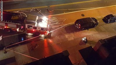 لحظة انفجار عبوة ناسفة في أكبر أحياء العاصمة الأمريكية (فيديو)