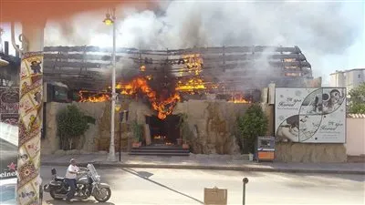 عاجل.. حريق هائل في فندق 