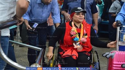 صور وصول بعثة مصر المشاركة في البارالمبية بكاميرا الفجر الرياضي 