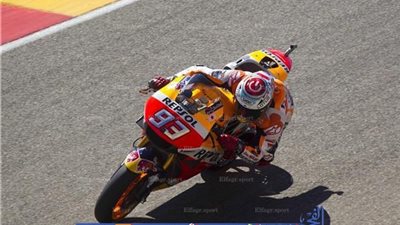 ماركيز أول المنطلقين في سباق أراجون للدراجات النارية