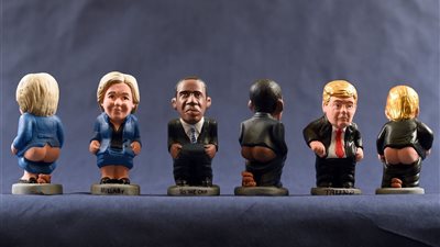  صور ساخرة لأوباما وترامب وكلينتون قبل ساعات من المناظرة