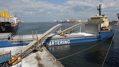 ميناء دمياط يشهد معدلات شحن عالية برصيف الرورو 