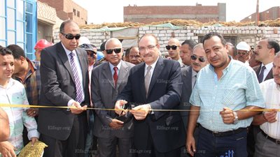 افتتاح محطة رفع الصرف الصحي بقرية 