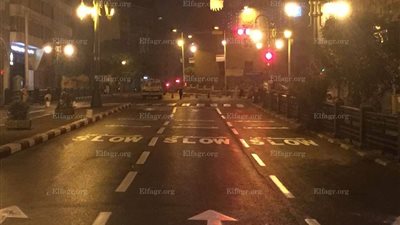 مرور القاهرة يستعد لاحتفالات أكتوبر بتخطيط شوارع العاصمة (صور)