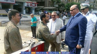 مدير أمن القاهرة يتفقد موقع تسرب غاز مصر الجديدة (صور)
