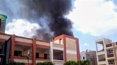 السيطرة على حريق هائل في مدرسة بطوخ