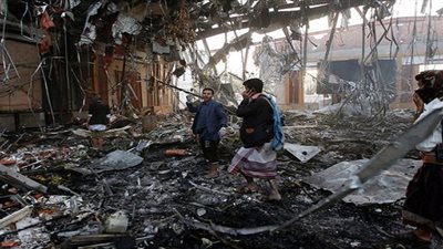 نقل 115 من جرحى الغارة على عزاء باليمن إلى عمان 