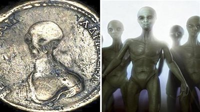 ننشر حقيقة العثور على قطع نقدية تحمل صور فضائيين في مصر (صور)