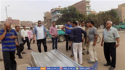 حملة أمنية لإزالة التعديات بشوارع ميت غمر (صور)